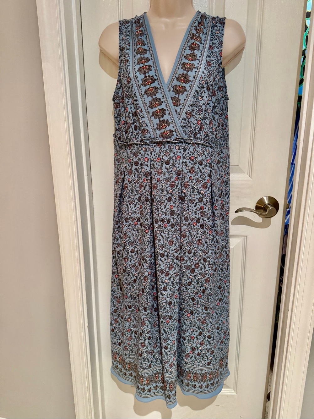 Max Studio Summer Blue Floral Midi Dress
